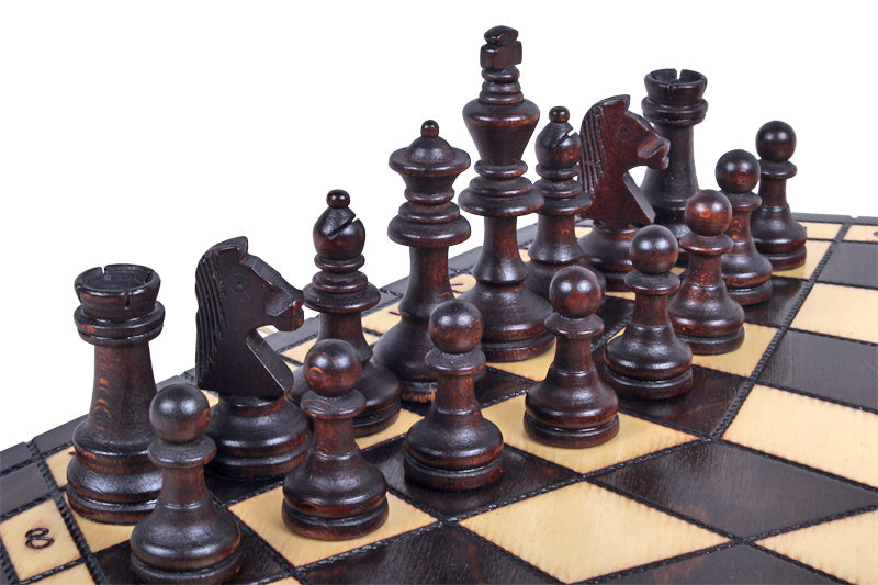 Jeu d'échecs en bois YALTA 3 Joueurs de grande taille (54 x 47 cm) - Jeu d'échecs en bois YALTA 3 Joueurs de grande taille (54 x 47 cm)