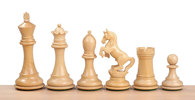 Pièces d'échecs Alexander Ebony en bois d'ébène et de buis - Taille 4,00'' - Pièces d'échecs Alexander Ebony en bois d'ébène et de buis - Taille 4,00''