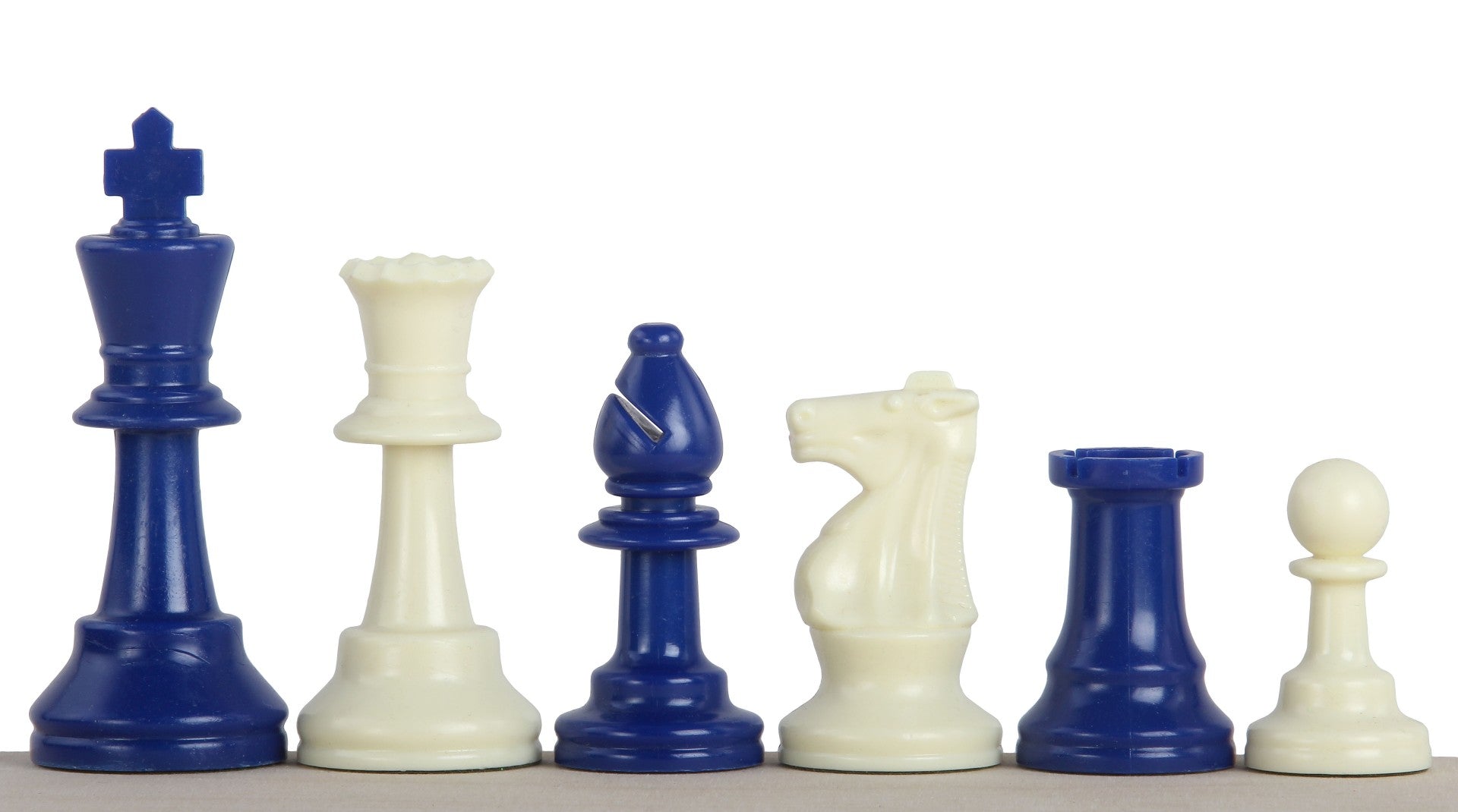 Pièces d'échecs bleues en plastique feutrées de taille 6 - c34c5dd7cbc14bd422a5230c698f5578