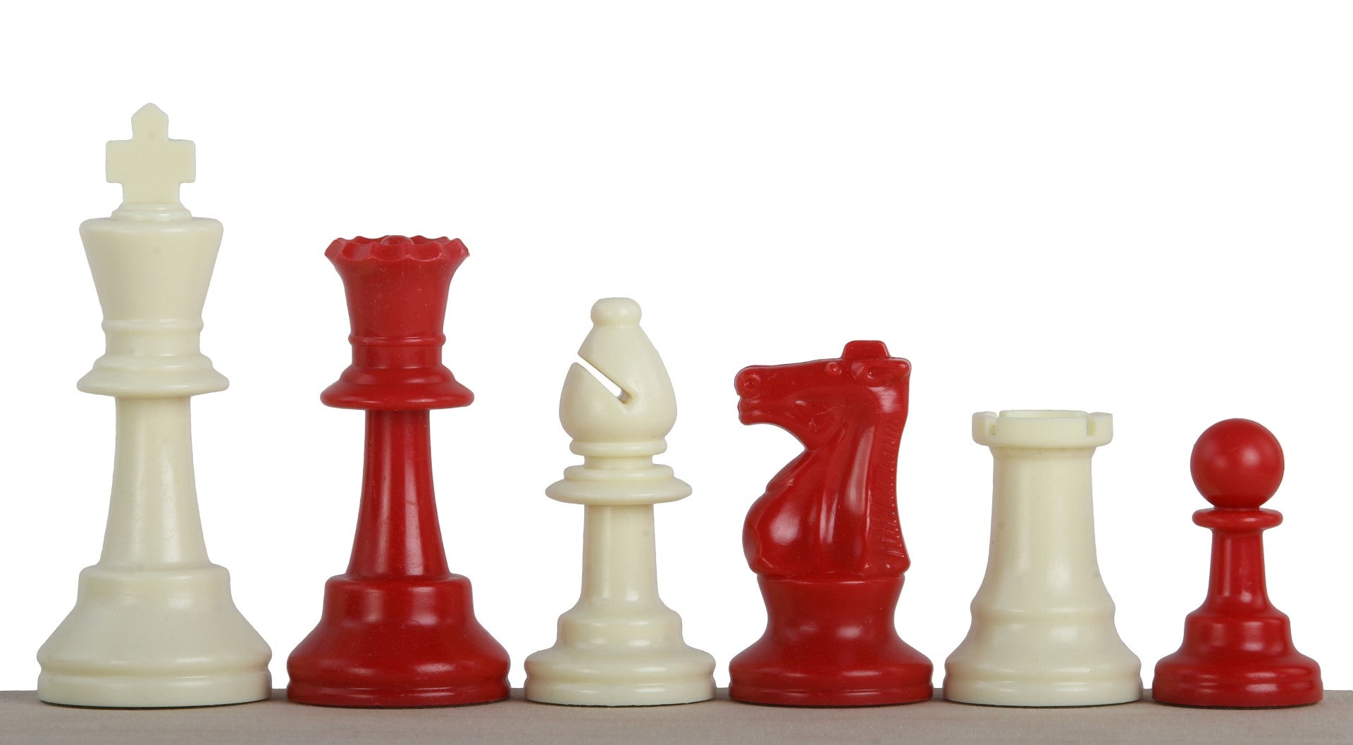 Pièces d'échecs rouges en plastique feutrées de taille 6 - 9918e61e7b02a180e0351ddbbe129d35