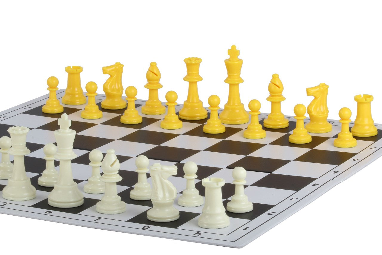 Pièces d'échecs jaunes en plastique feutrées de taille 6 - 6d0b5f5e93b1ef5d16dd11576780671f