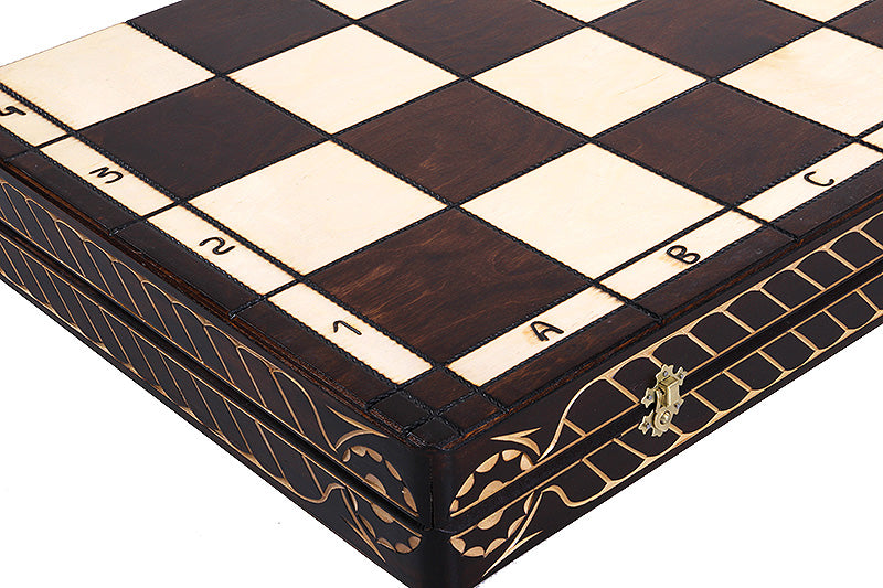Jeu d'échecs en bois sculpté CESAR LARGE de grande taille (85 x 85 cm) - Jeu d'échecs en bois sculpté CESAR LARGE de grande taille (85 x 85 cm)