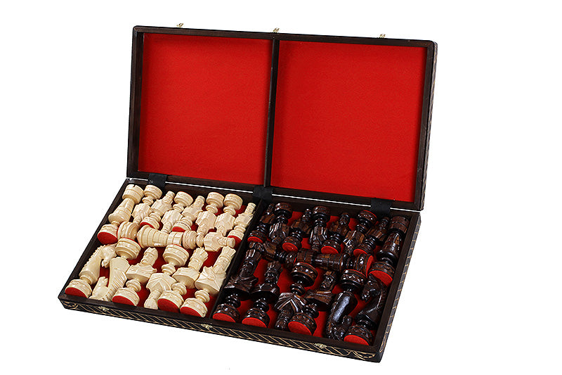 Jeu d'échecs en bois sculpté CESAR LARGE de grande taille (85 x 85 cm) - Jeu d'échecs en bois sculpté CESAR LARGE de grande taille (85 x 85 cm)