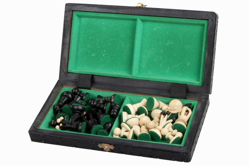 Jeu d'Echecs ROYAL Black en bois de charme, de petite taille (29 x 29cm) - Ensemble Complet - 217cda49653a954025259eef43183e5a