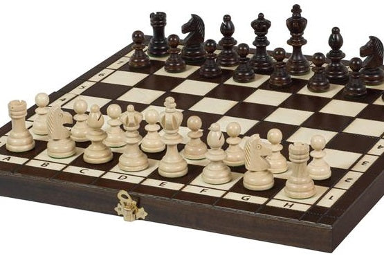 Jeu d'échecs OLYMPIQUE en bois de charme, de taille moyenne (35 x 35m) - Ensemble Complet - Jeu d'échecs OLYMPIQUE en bois de charme, de taille moyenne (35 x 35m) - Ensemble Complet