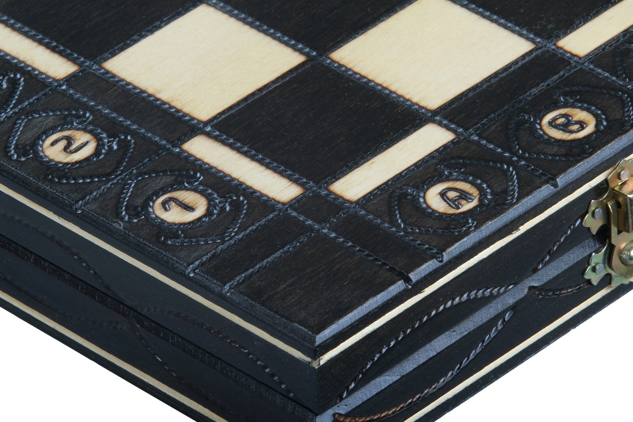 Jeu d'échecs SENATEUR Noir en bois de charme, de taille moyenne (41 x 41cm) - Ensemble Complet d'une nouvelle gamme - 5078f67c3fe8ffc098c116db08b2e802