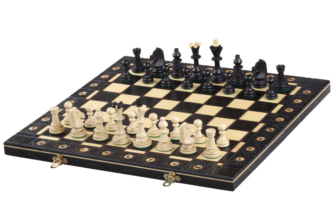 Jeu d'échecs SENATEUR Noir en bois de charme, de taille moyenne (41 x 41cm) - Ensemble Complet d'une nouvelle gamme - 2e7954f996711ea56589d2d98047f736