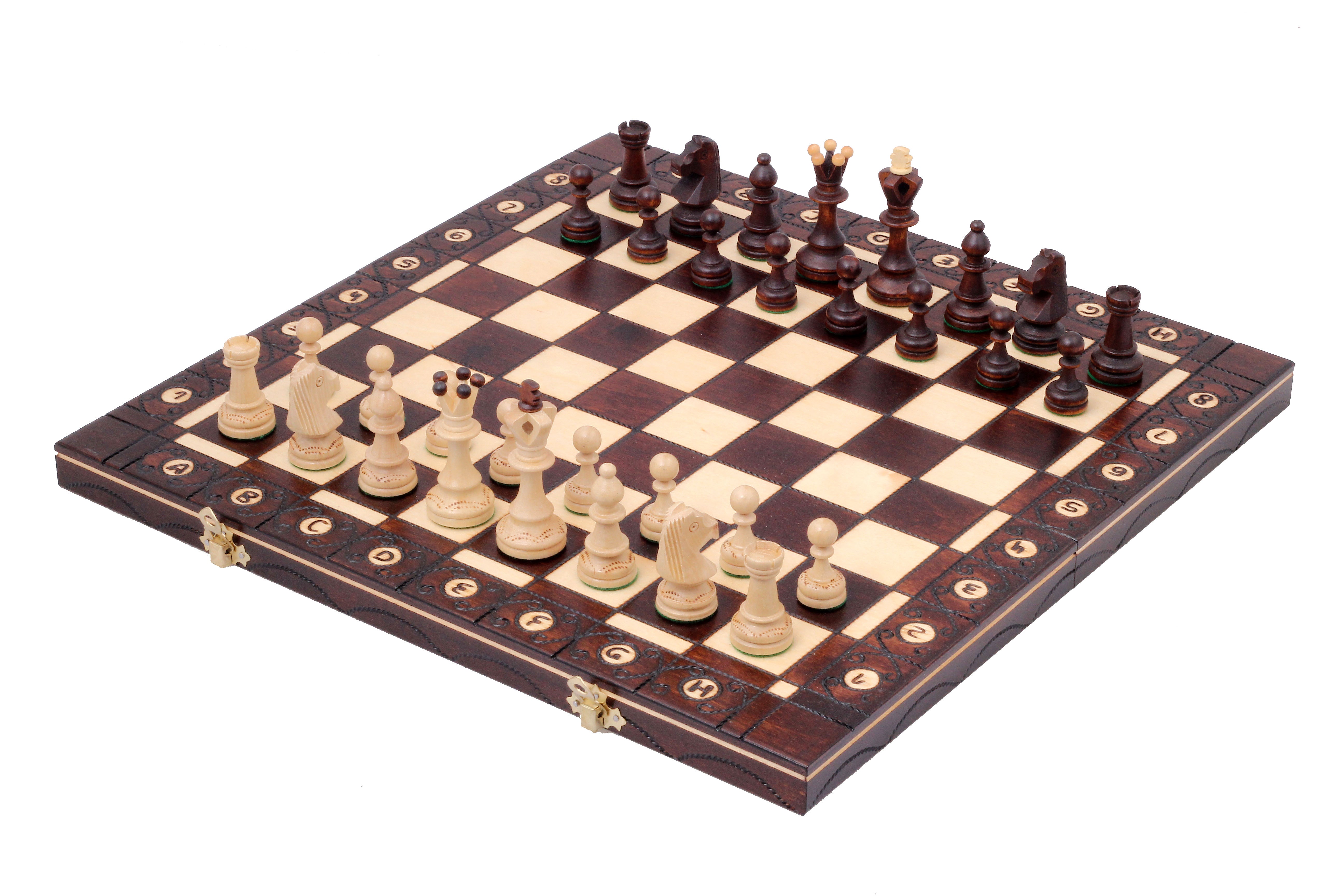 Jeu d'échecs SENATEUR en bois de charme, de taille moyenne (41 x 41cm) - Ensemble Complet d'une nouvelle gamme - 817582cd1ea2ddd1b1a5486f66af398e