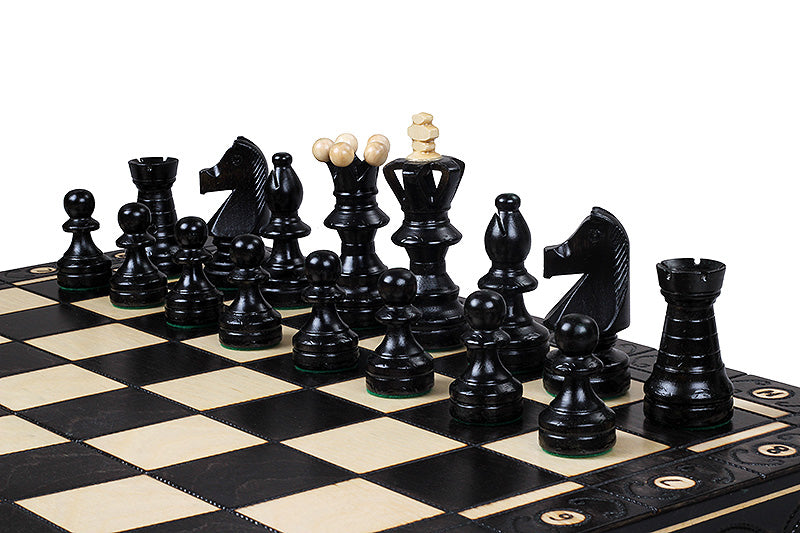 AMBASSADOR Black Échecs New Line (55x55cm) couleur noir - l'Ensemble complet - 0e0aec55bb4cf9040c1aa68284ca06b6