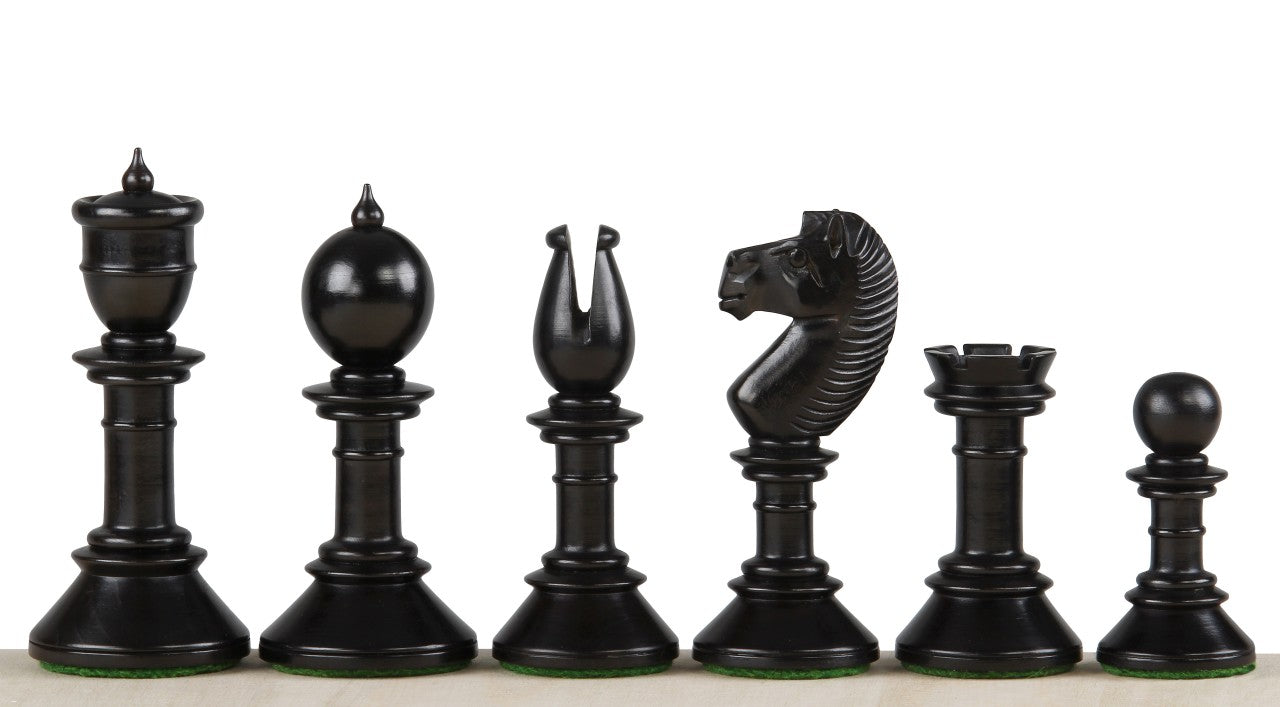 Pièces d'échecs Northern Upright en bois de buis teinté et naturel - Taille 4,25'' - Pièces d'échecs Northern Upright en bois de buis teinté et naturel - Taille 4,25''