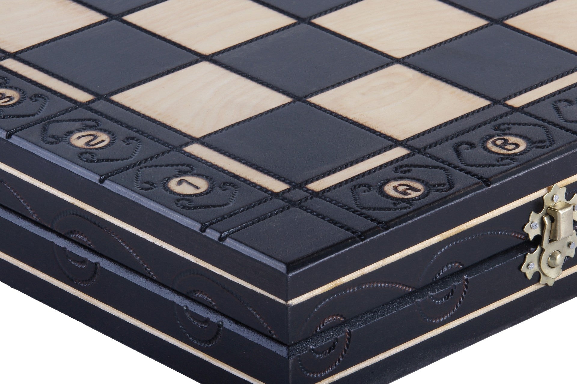 Jeu d'échecs CONSUL Black en bois de charme, de grande taille (48 x 48cm) - Ensemble Complet, couleur noire - ec437b2460e25bcd882923d7ae11fd38