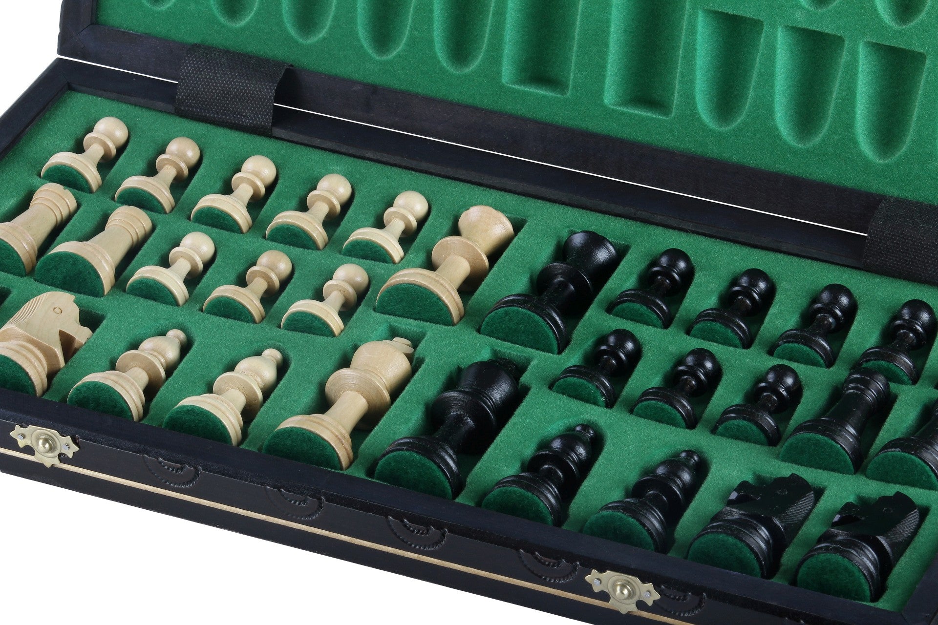 Jeu d'échecs CONSUL Black en bois de charme, de grande taille (48 x 48cm) - Ensemble Complet, couleur noire - 58b2f25edbd9f76b31b82984a436b1e2