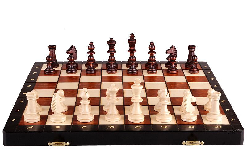 Jeu d'échecs MAGNETIQUE en bois de charme, pliant, de grande taille (35 x 35cm) - Ensemble Complet - 5d7839fa0843c91124140f74c57a542e