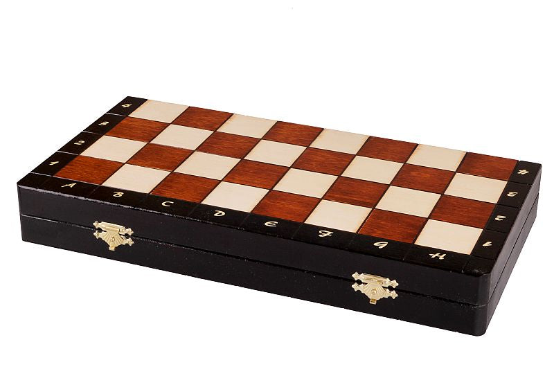 Jeu d'échecs MAGNETIQUE en bois de charme, pliant, de grande taille (35 x 35cm) - Ensemble Complet - 4936e8cdbc6dcc4c978074627a0193c7