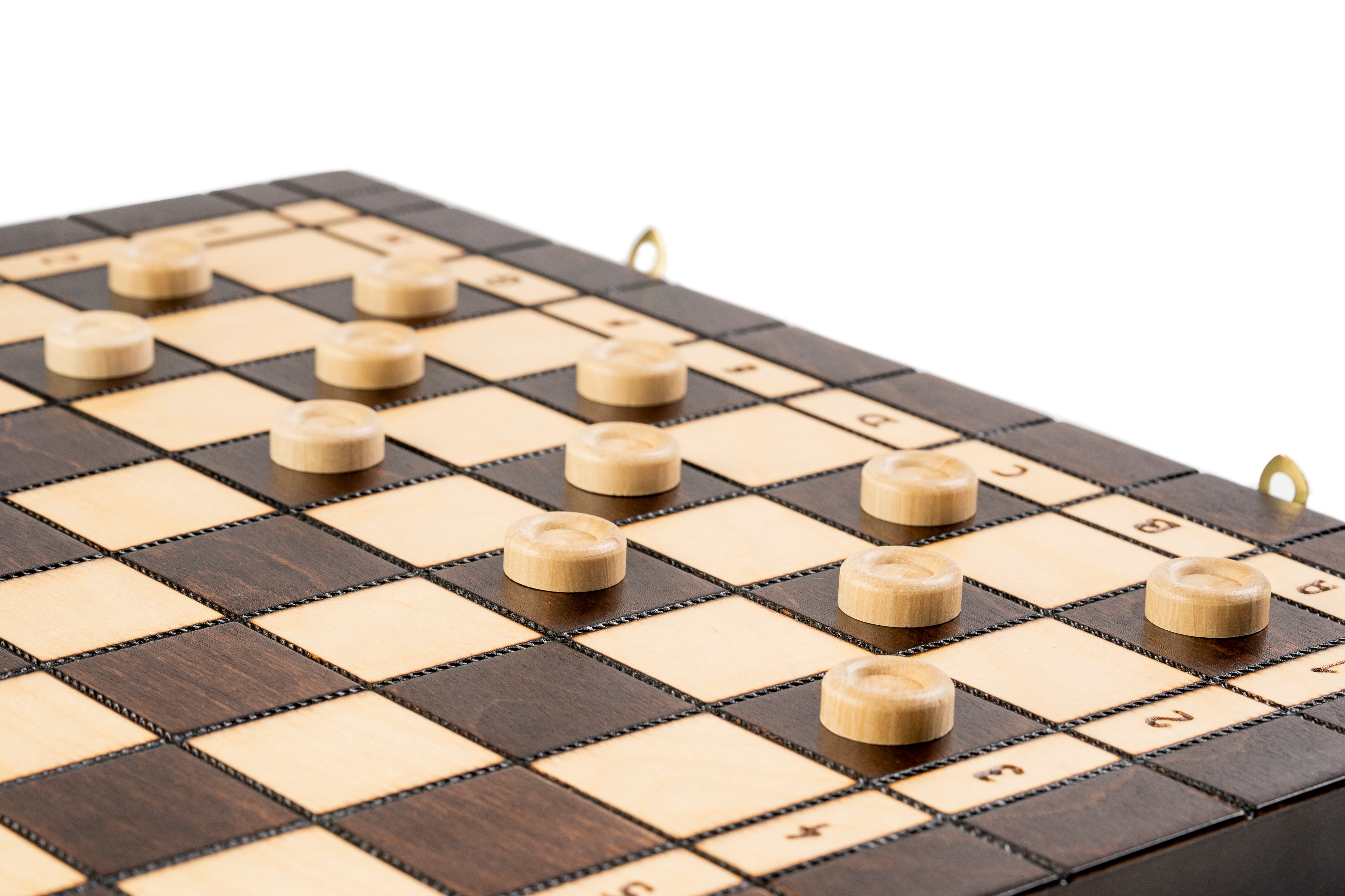 Jeu d'Echecs + Dames + Backgammon en bois de charme, de grande taille (40 x 40cm) - Ensemble comprenant trois jeux pour deux joueurs - 52a30e5ed8cab67f50da09e260701a05