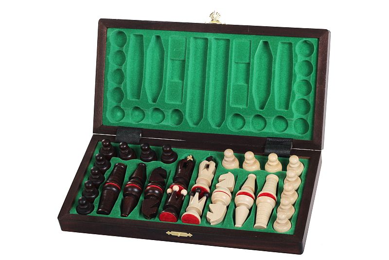 Jeu d'Echecs ROYAL MAXI en bois de charme et de hêtre, de taille moyenne (31 x 31cm) - Ensemble Complet (jeu de notre nouvelle gamme) - e24d76c83e331e2ed5173b191b30a327