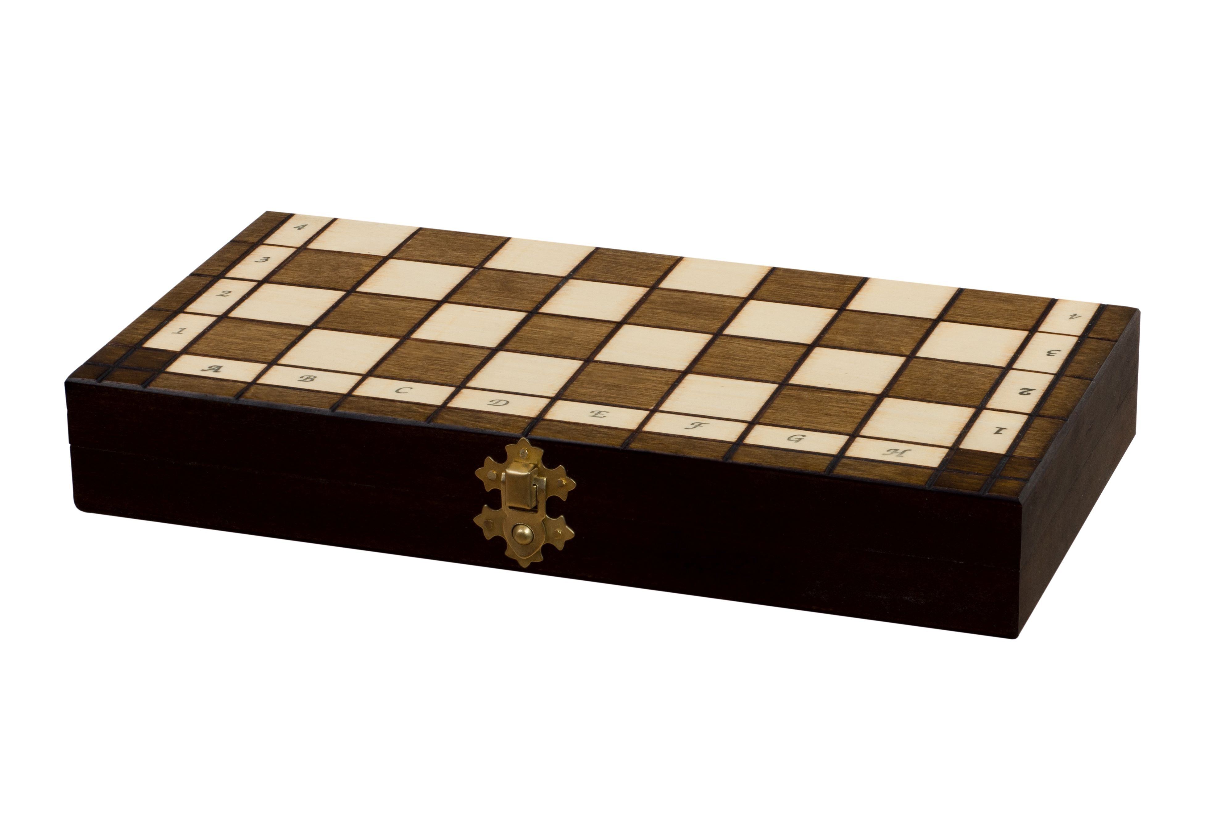 Jeu d'Echecs ROYAL MINI en bois de charme et de hêtre, de petite taille (27 x 27cm) - Ensemble Complet - a6cc003959fe03e40a0e0f9c01ae02d7
