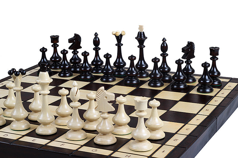 Jeu d'Echecs BESKID en bois de charme, de grande taille (49 x 49cm) - Ensemble Complet - Jeu d'Echecs BESKID en bois de charme, de grande taille (49 x 49cm) - Ensemble Complet