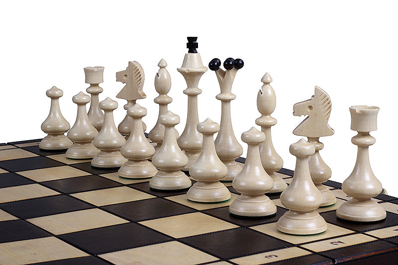 Jeu d'Echecs BESKID en bois de charme, de grande taille (49 x 49cm) - Ensemble Complet - Jeu d'Echecs BESKID en bois de charme, de grande taille (49 x 49cm) - Ensemble Complet