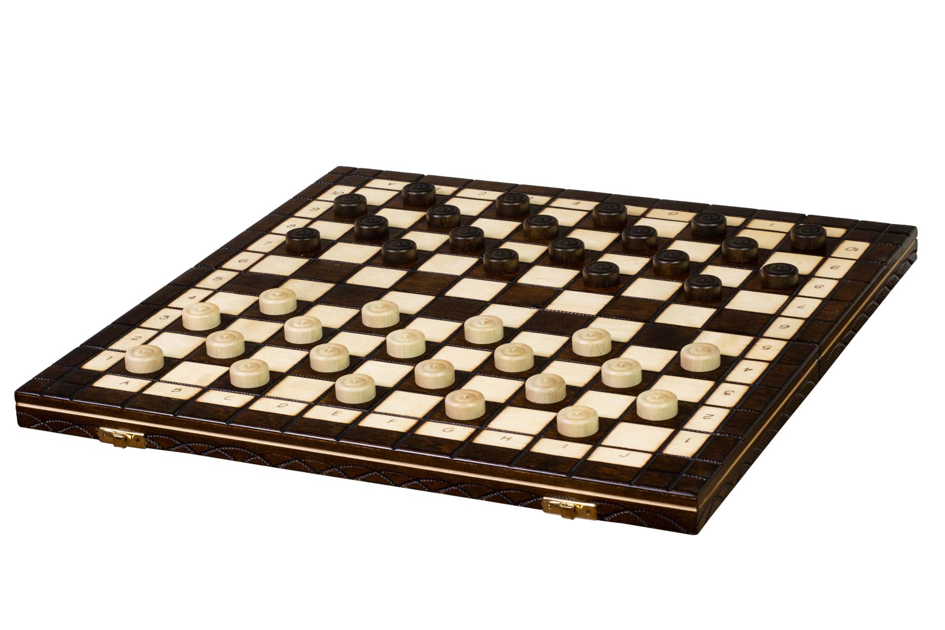 Jeu d'échecs Capablanca + Jeu de Dames, pliant en bois, de taille moyenne (40 x 40cm) - Ensemble Complet (variante du jeu d'échecs avec échiquier 10x10) - 7dd00ceace7c419dd51563d775a9db60