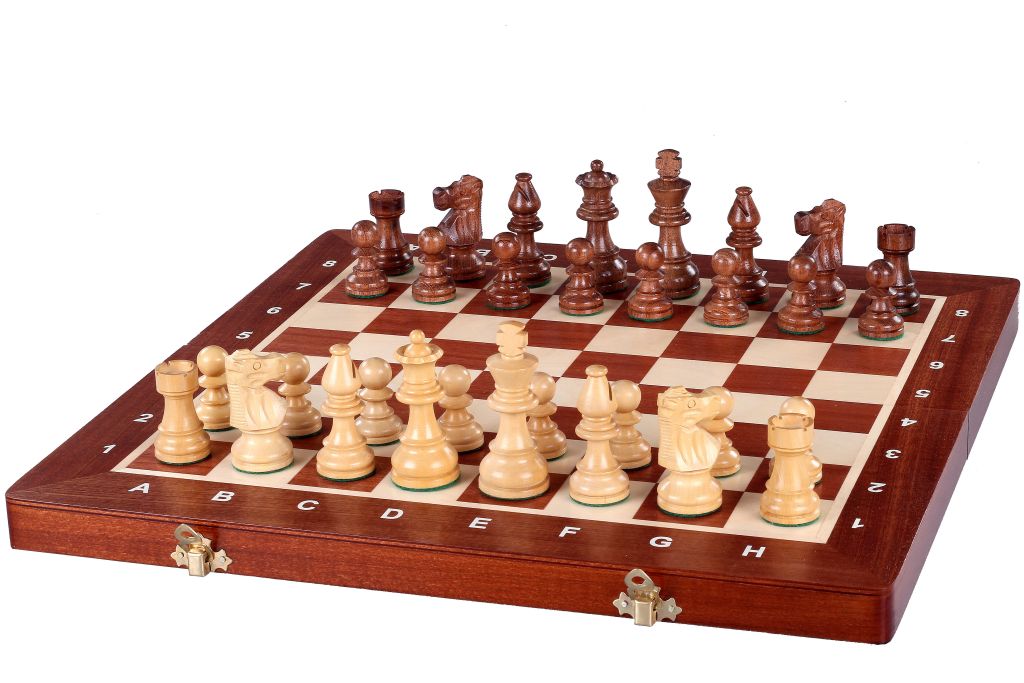 Jeu d'échecs de tournoi avec les pièces French en bois d'acacia et de buis de taille 5 (48x48cm) - L'ensemble complet - 9702f61c625fe78bf3dafdfc0e81d2e6