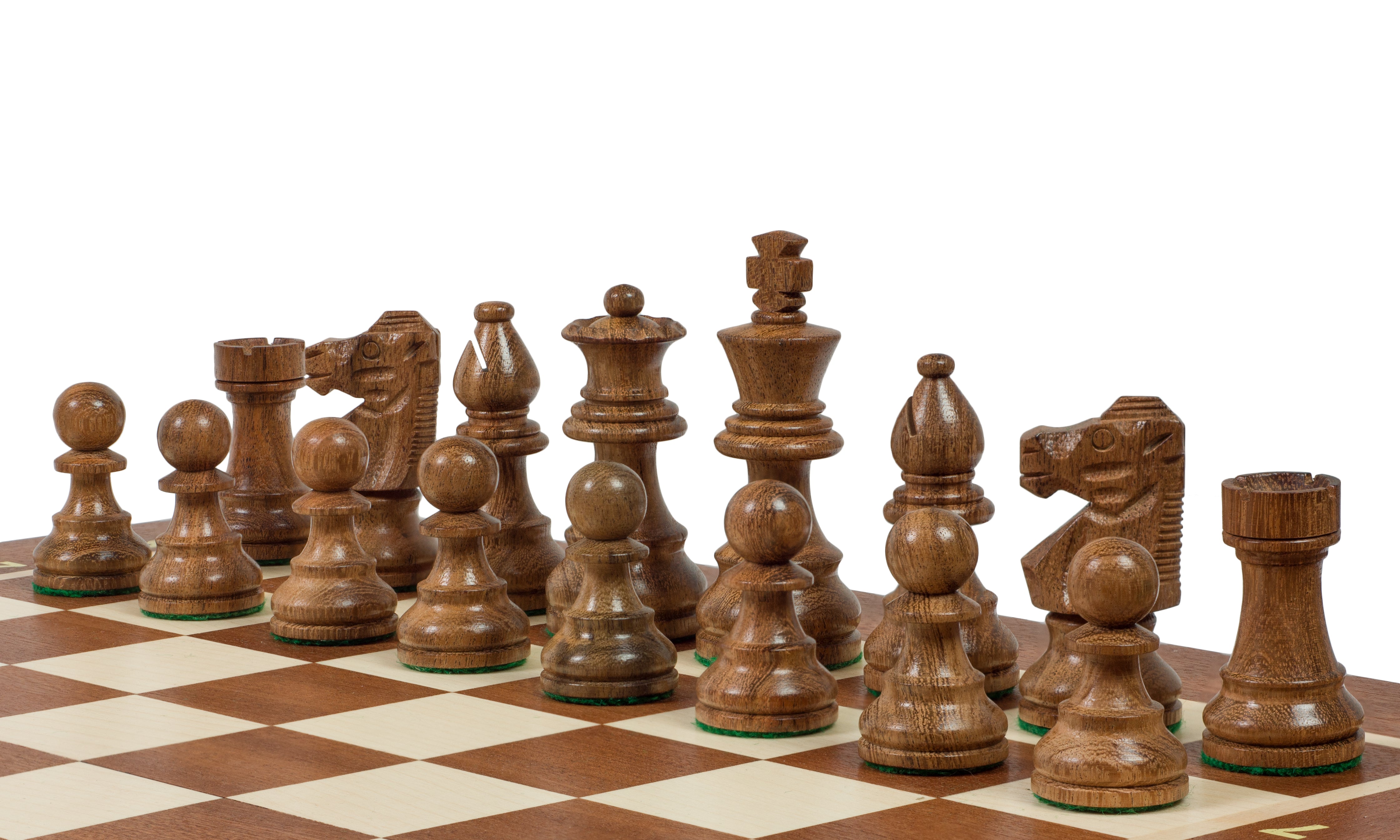 Jeu d'échecs de tournoi avec les pièces French en bois d'acacia de taille 4 (40x40cm) - L'ensemble complet - f6c5542e67feb255959fcf0110300ada