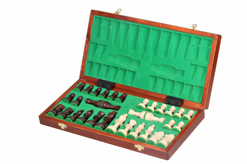 Jeu d'échecs de Tournoi en marqueterie de bois d'acajou et sycomore de taille 4 - Ensemble Complet avec 2 Dames supplémentaires - d76bbf21fa2159a83429e1d2bb7c714b