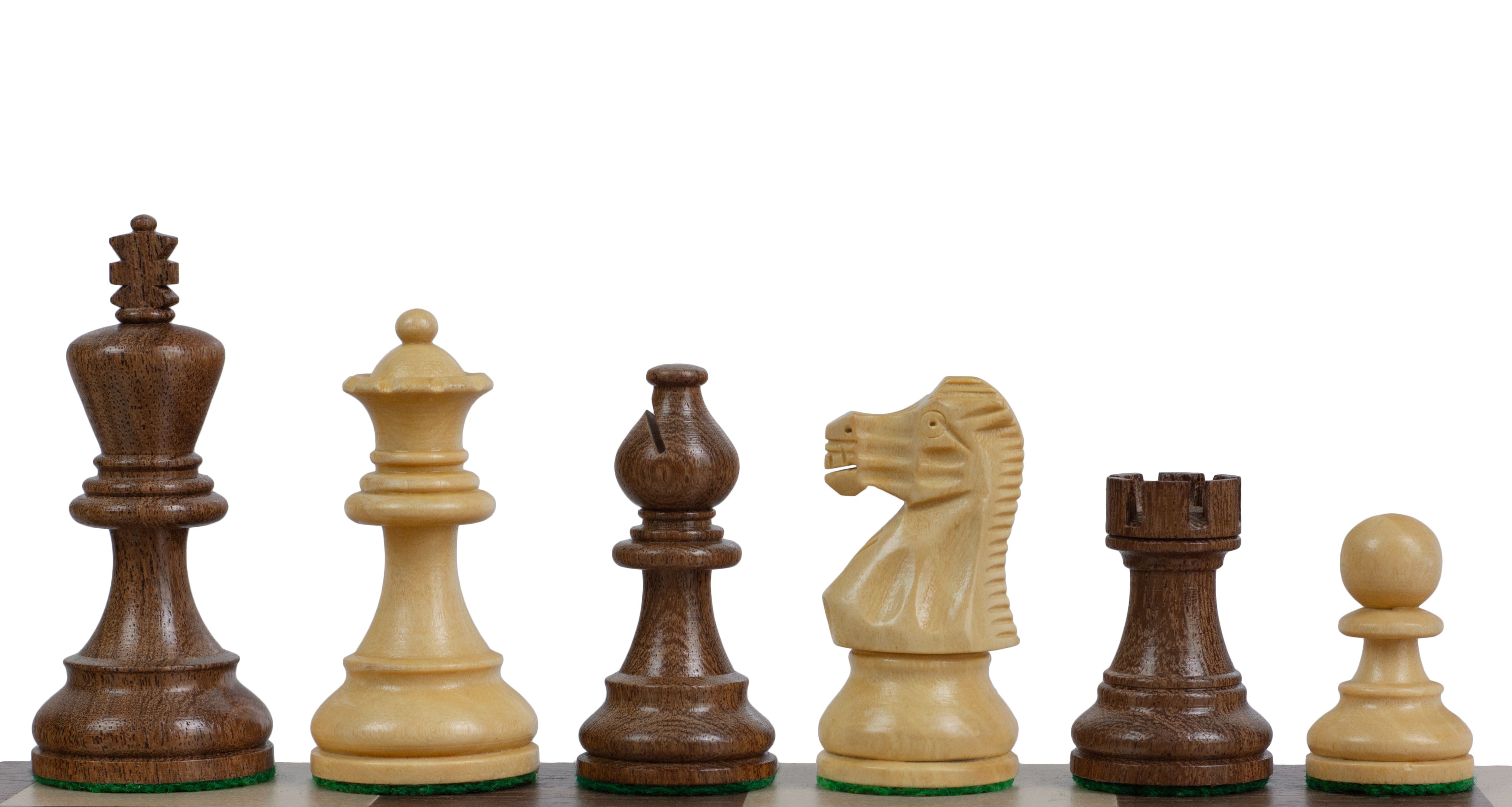 Jeu d'échecs de tournoi avec les pièces American Classic en bois d'acacia et buis de taille 4 (40x40cm) - L'ensemble complet - Jeu d'échecs de tournoi avec les pièces American Classic en bois d'acacia et buis de taille 4 (40x40cm) - L'ensemble complet