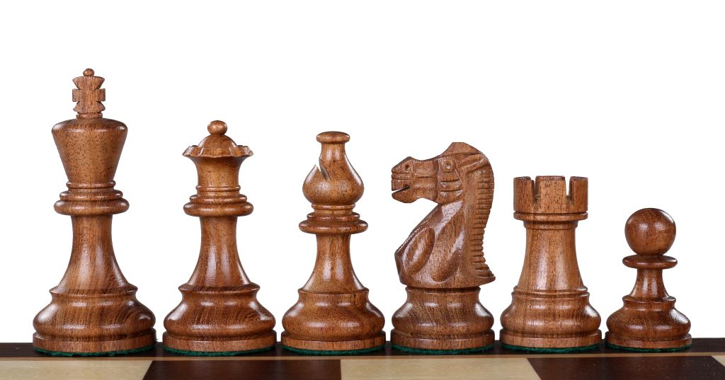 Pièces d'échecs Classic en bois d'acacia et de buis - Taille 3,00'' - Pièces d'échecs Classic en bois d'acacia et de buis - Taille 3,00''