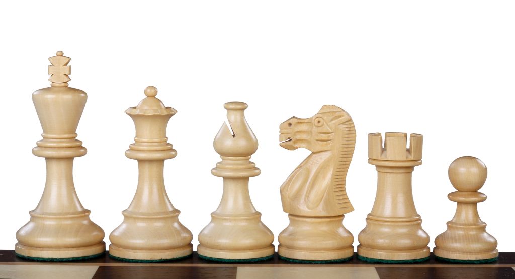 Pièces d'échecs Classic en bois d'acacia et de buis - Taille 3,75'' - Pièces d'échecs Classic en bois d'acacia et de buis - Taille 3,75''