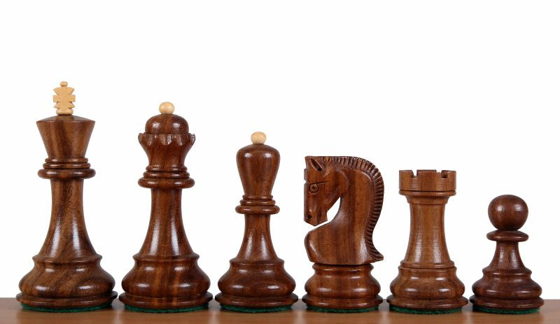 Pièces d'échecs Zagreb en bois d'acacia et de buis - Taille 4,00'' - Pièces d'échecs Zagreb en bois d'acacia et de buis - Taille 4,00''