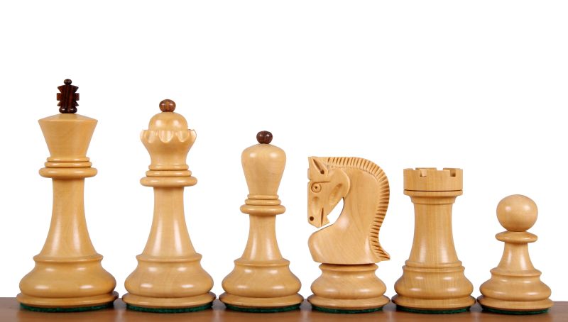 Pièces d'échecs Zagreb en bois d'acacia et de buis - Taille 4,00'' - Pièces d'échecs Zagreb en bois d'acacia et de buis - Taille 4,00''
