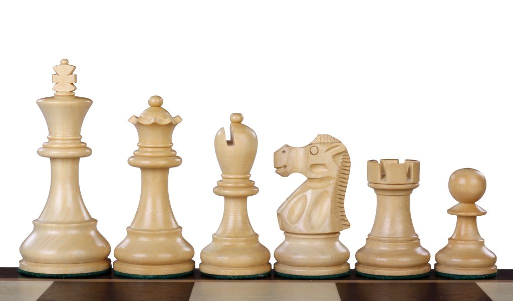 Pièces d'échecs Reykjavik en bois d'acacia et buis - Taille 4,00'' - Pièces d'échecs Reykjavik en bois d'acacia et buis - Taille 4,00''