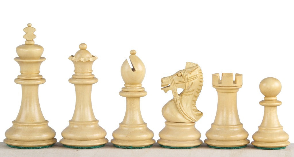 Pièces d'échecs King's Bridal en bois d'acacia et buis - Taille 3,50'' - Pièces d'échecs King's Bridal en bois d'acacia et buis - Taille 3,50''