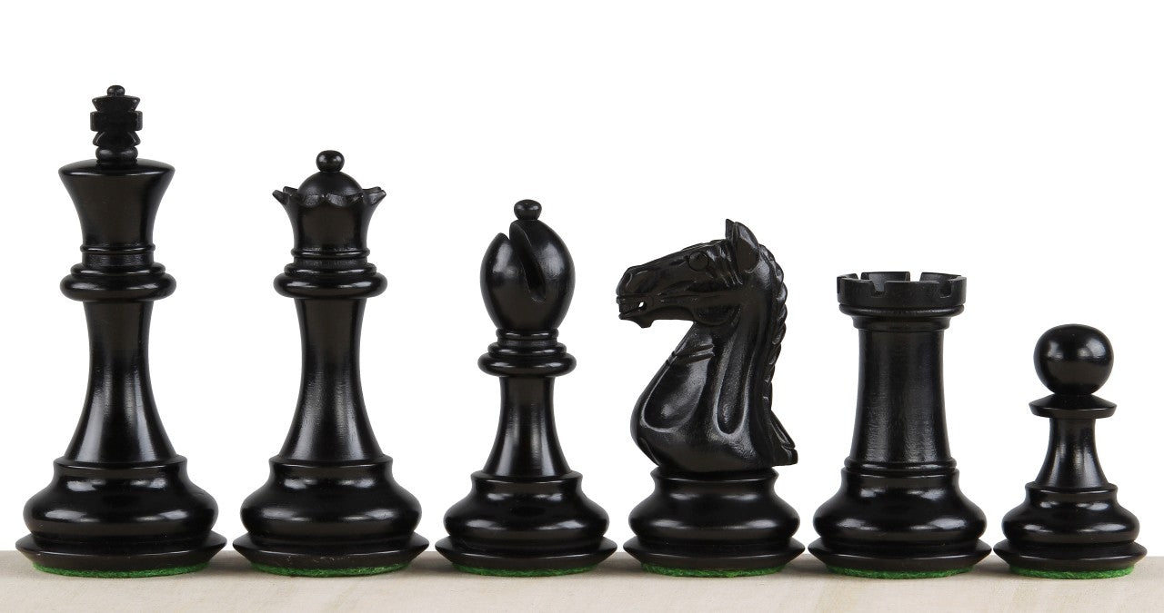 Pièces d'échecs Oxford en bois de buis teinté et naturel - Taille 4,00'' - cb1491fe3c80c255485d696f8da5c04a