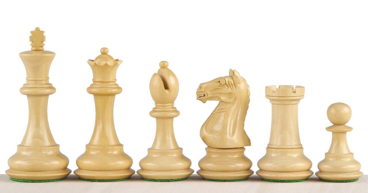 Pièces d'échecs Oxford en bois de buis teinté et naturel - Taille 4,00'' - 01c4deb0d41c977ba2ff6a027b02c582