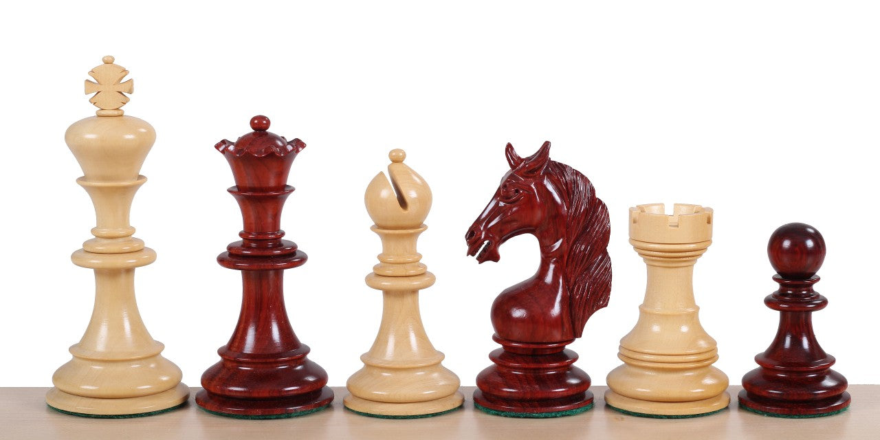 Pièces d'échecs Unicorn en bois de padouk et buis - Taille 4,25'' - be48f4788a4bc54388c10ca7672d5b22