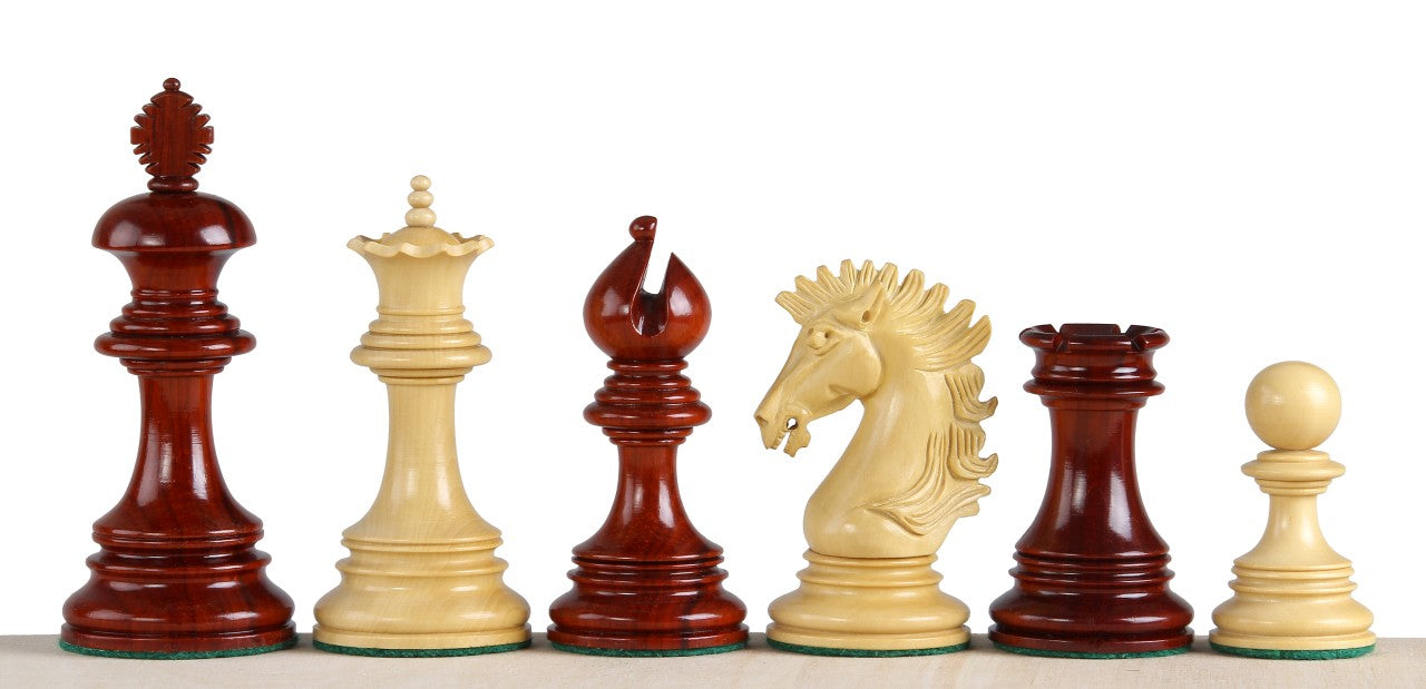 Pièces d'échecs Sunrise en bois de padouk et de buis - Taille 3,75'' - d8af21dce3a1d3db13c368eb97720f7c