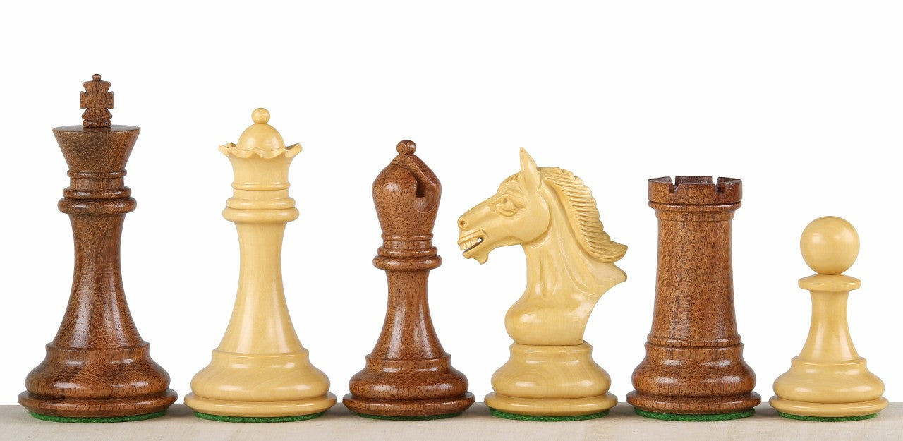 Pièces d'échecs Derby Acacia en bois d'acacia et de buis - Taille 4,00'' - 155050531db621166908962bdd8e3bcd