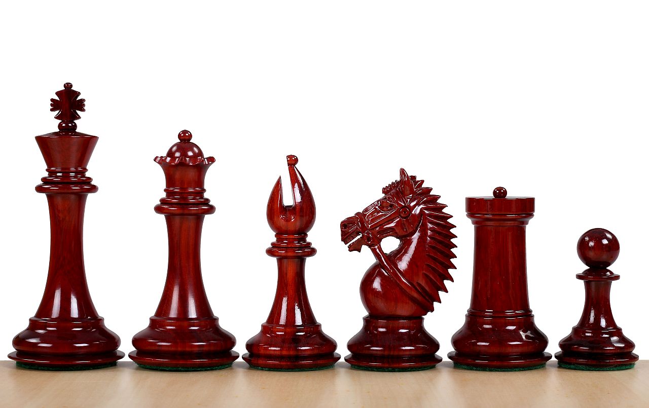 Pièces d'échecs Made in America Redwood en bois de padouk et buis - Taille 4,00'' - f323a71be33ef00eecc4eaa6e200ce05