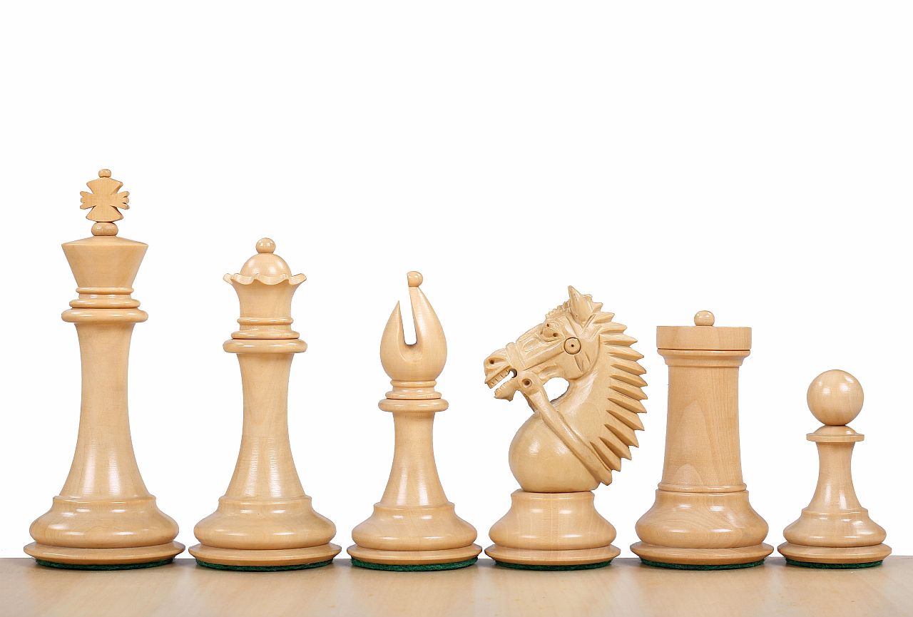 Pièces d'échecs Made in America Redwood en bois de padouk et buis - Taille 4,00'' - 74578e46c58a2c1e9c576955d890fc60