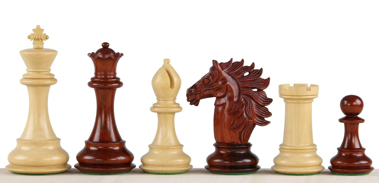 Pièces d'échecs Baggio Redwood en bois de padouk et de buis - Taille 4,00'' - 4cb7de1302648ecf642eb9ab4fc0c68b