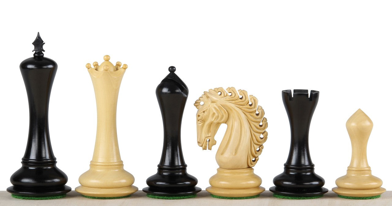 Pièces d'échecs Empire Ebony en bois d'ébène et buis - Taille 4,25'' - 2ecb6de7a2b4b08e4080ee3f5364a465