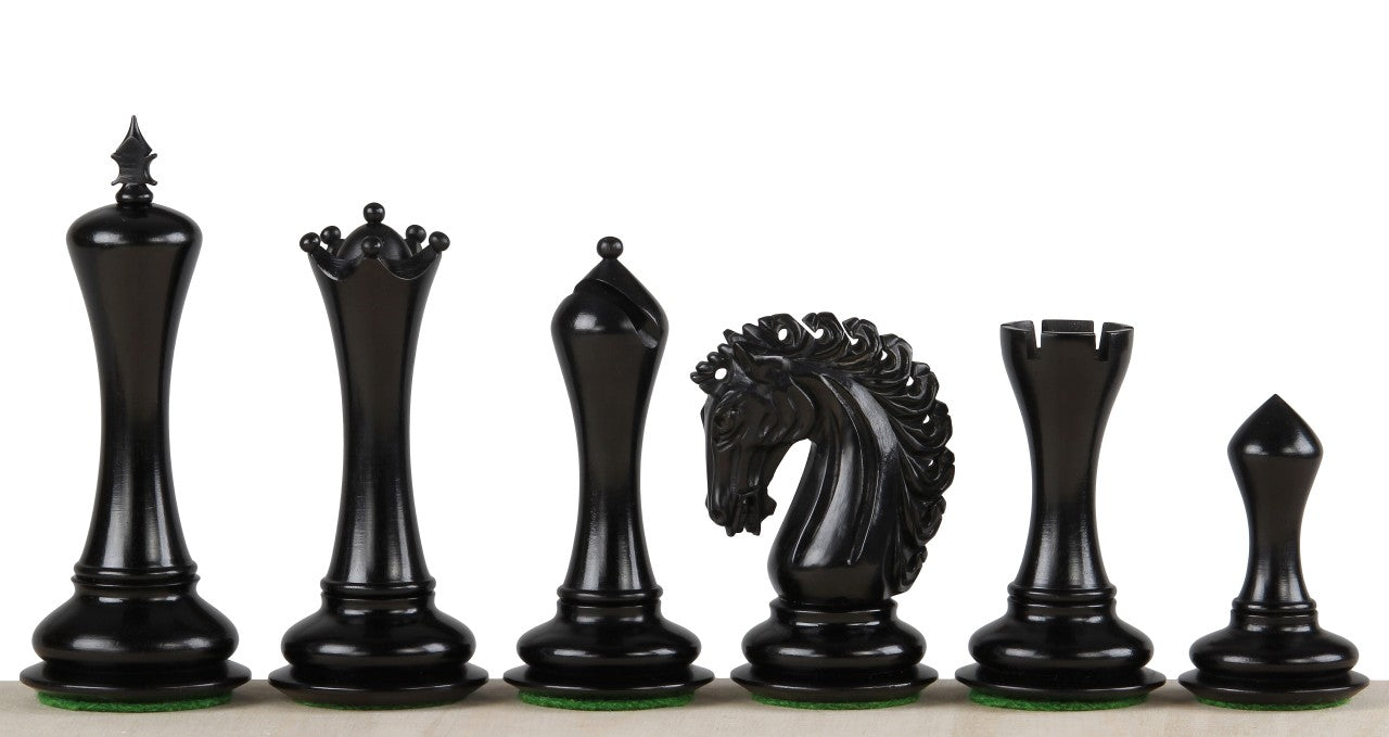 Pièces d'échecs Empire Ebony en bois d'ébène et buis - Taille 4,25'' - a6cc744d845fa3ca71612dd3b5010196