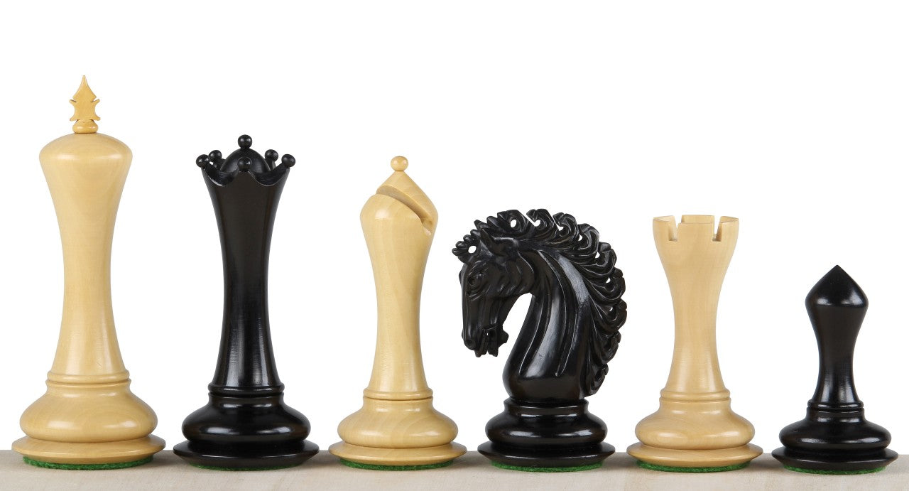 Pièces d'échecs Empire Ebony en bois d'ébène et buis - Taille 4,25'' - 1ab9a2001bd6089f017798546173a1ee