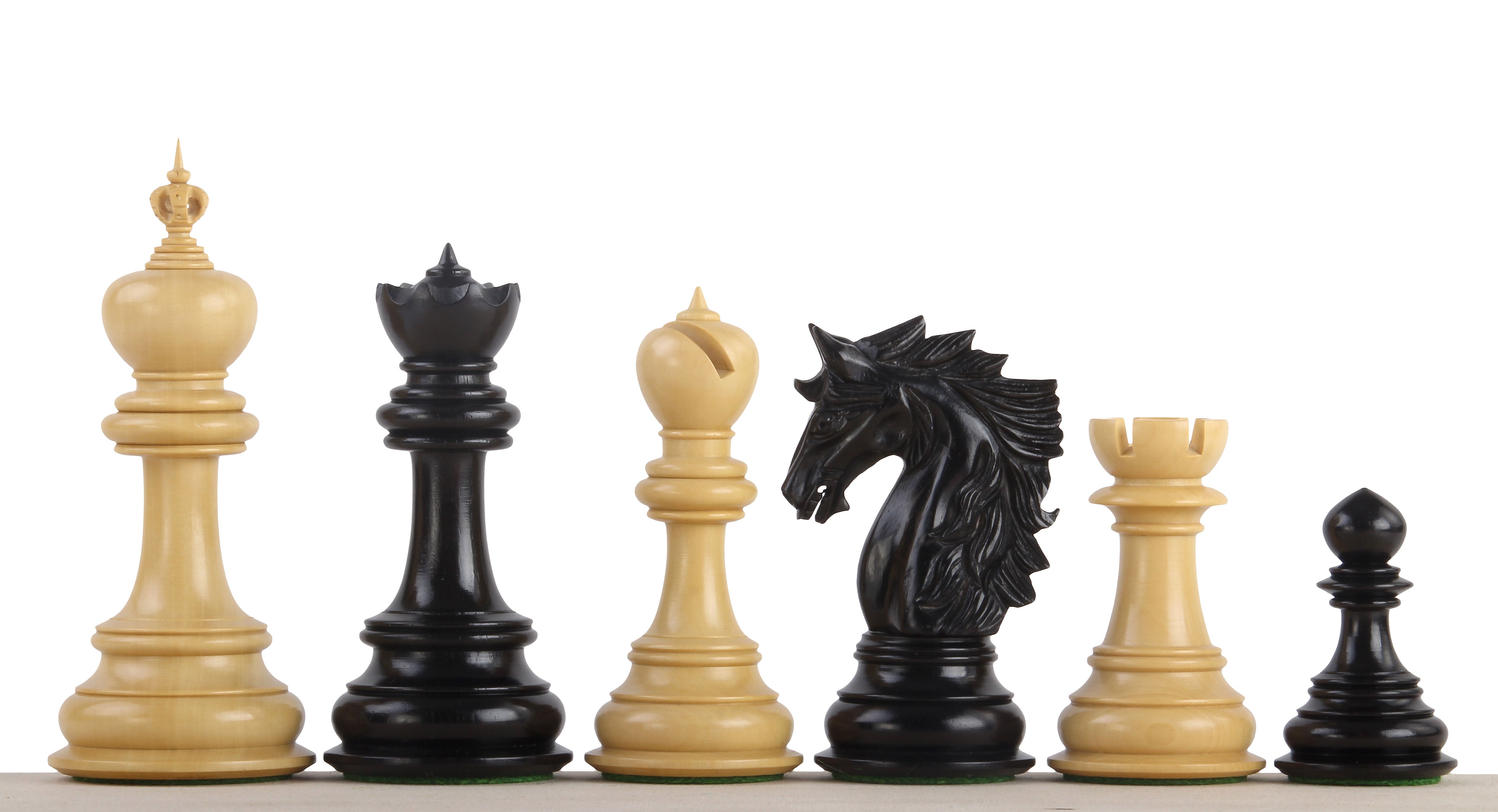 Pièces d'échecs Dubliner Montgoy Ebony en bois d'ébène et de buis - Taille 5,00'' - Pièces d'échecs Dubliner Montgoy Ebony en bois d'ébène et de buis - Taille 5,00''