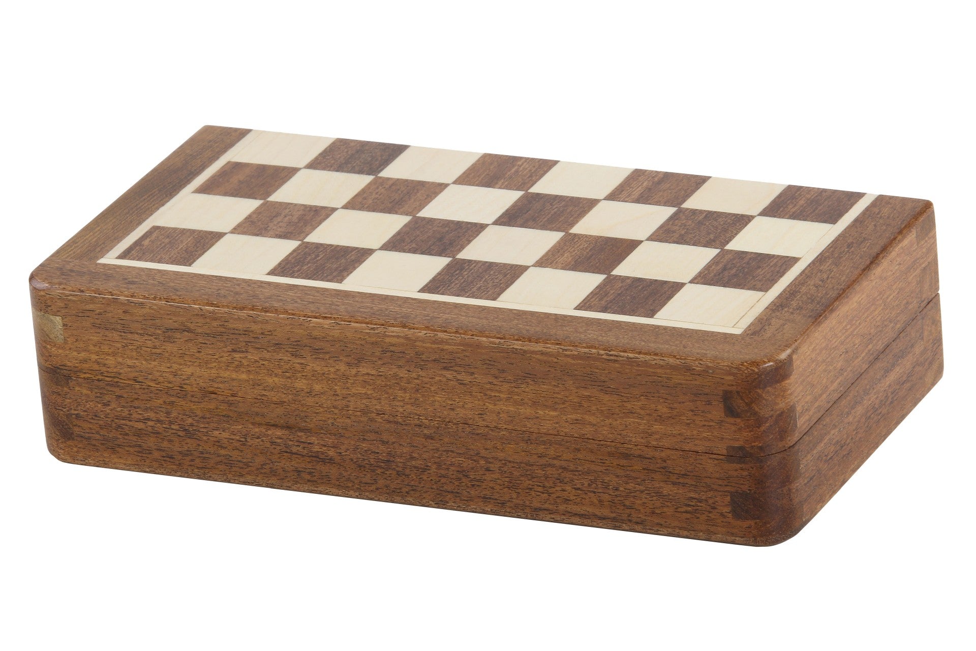 Jeu d'échecs Magnétique Pliant en bois d'acacia et buis de petite taille (18x18cm) - 675cb5bf5f5d7e04a1ca2165ed3c60c8