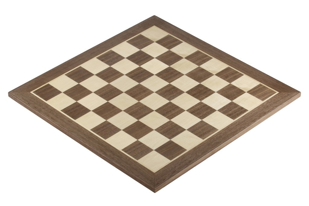 Échiquier avec coordonnées en marqueterie de bois de noyer et sycomore + Pièces d'échecs French Ebonized - Ensemble de taille 5 - Échiquier avec coordonnées en marqueterie de bois de noyer et sycomore + Pièces d'échecs French Ebonized - Ensemble de taille 5