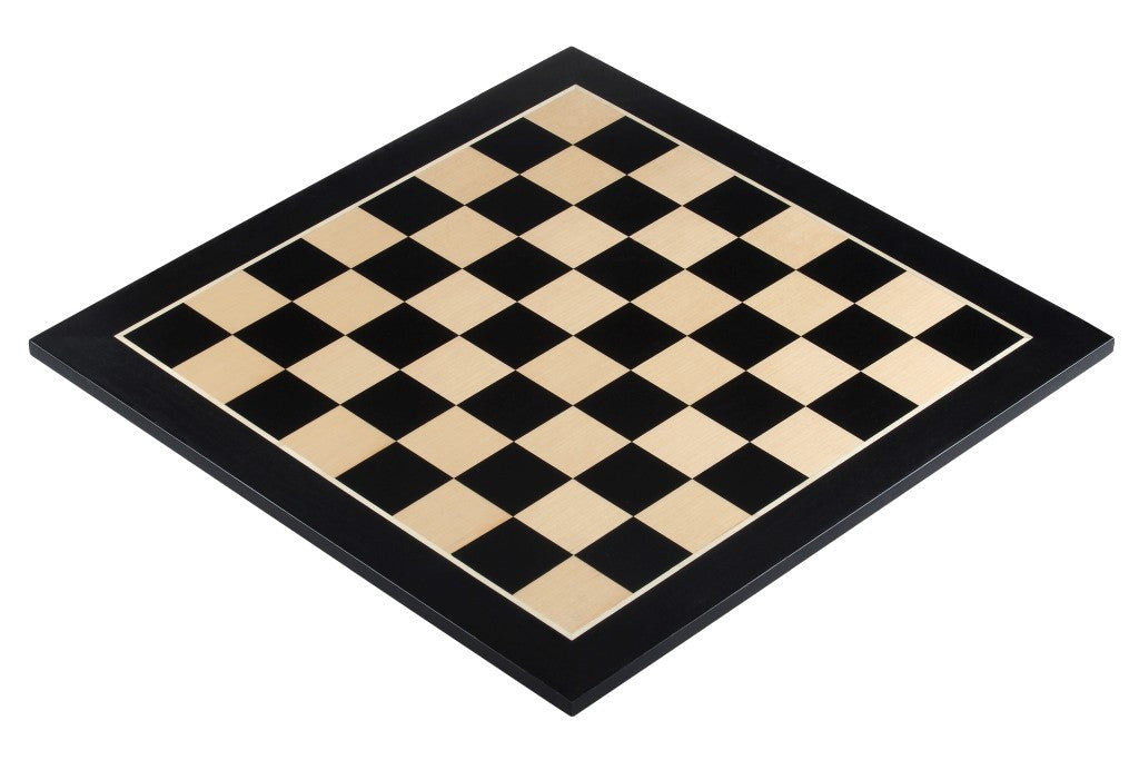 Echiquier en marqueterie de bois de sycomore teinté et naturel - échiquier classique de Taille 5 sans notation - Echiquier en marqueterie de bois de sycomore teinté et naturel - échiquier classique de Taille 5 sans notation