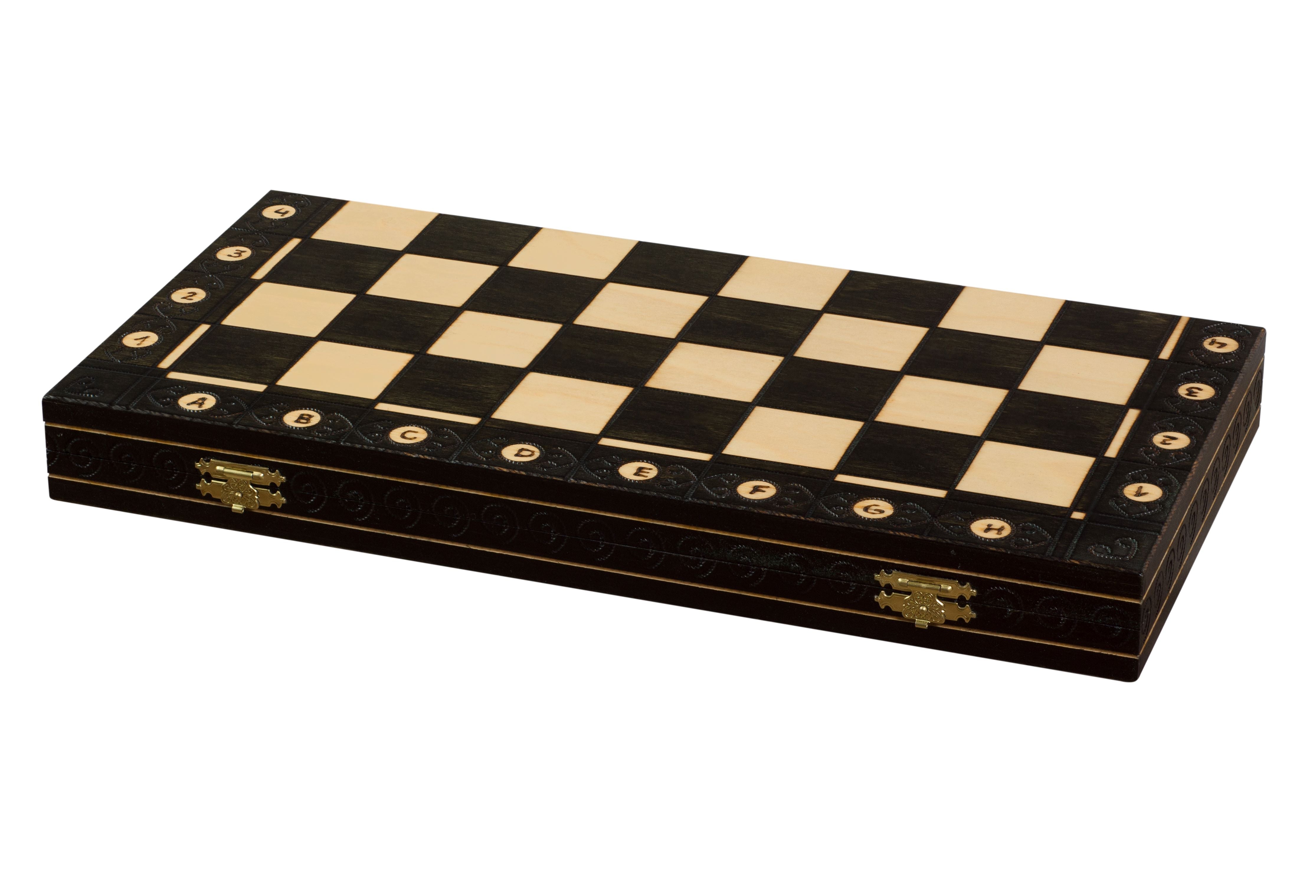 Jeu d'échecs en bois Consul Black (48x48cm) - 75b1916b1637848720df7595ff2d3d95